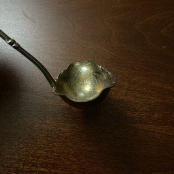 Antique Madsen & T Baagoe Electroplate Silver Danish Gravy Sauce Ladle 5.5” - Picture 8 of 14